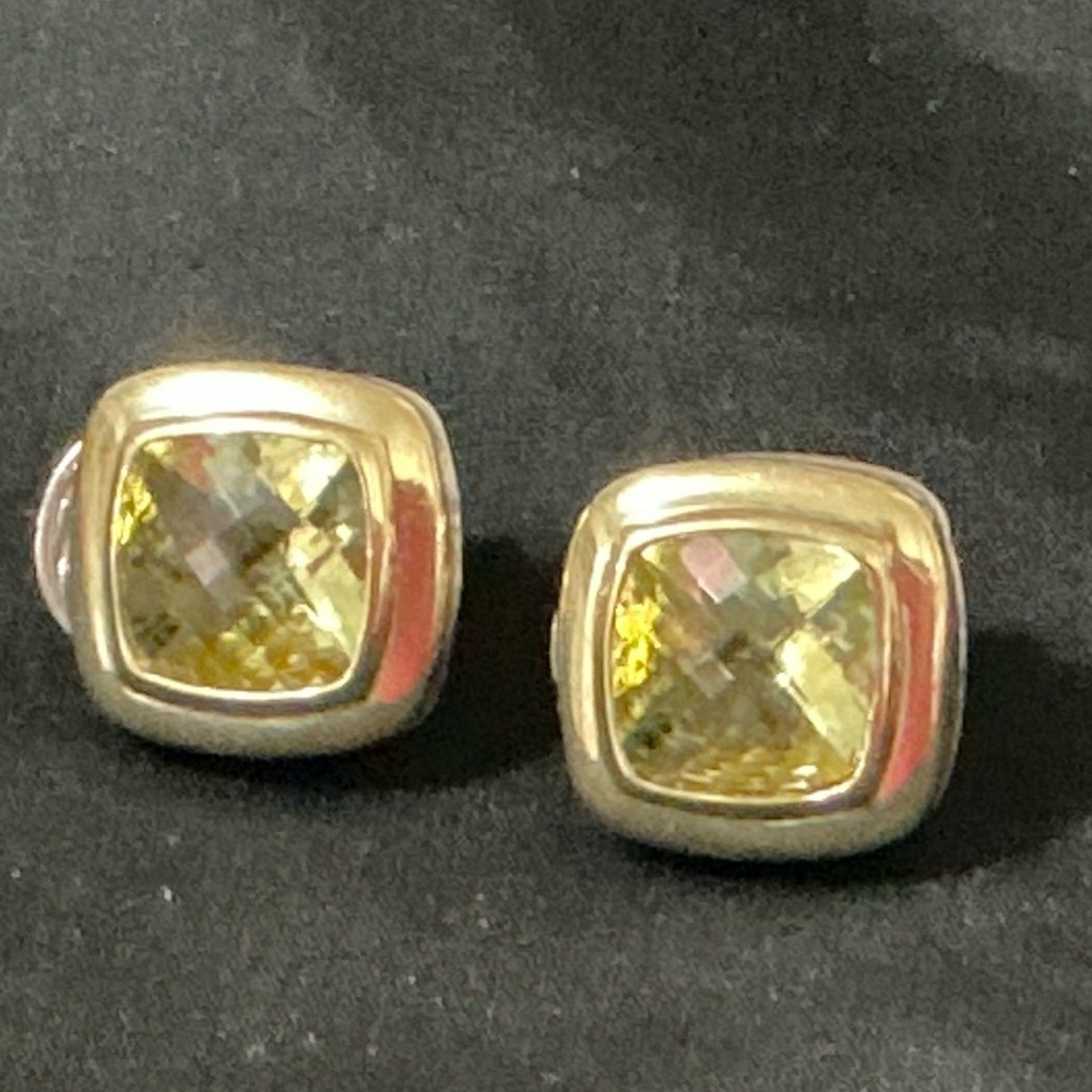 David Yurman Albion 18k Lemon Quartz Earrings